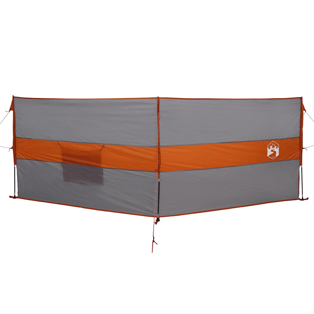vidaXL Camping Windbreak Grey and Orange 344x120 cm Waterproof