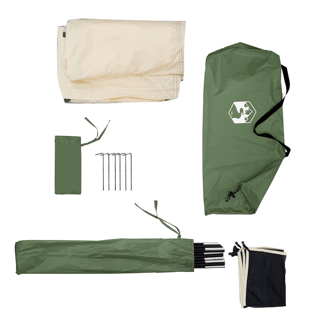 vidaXL Camping Windbreak Green 340x130 cm Waterproof