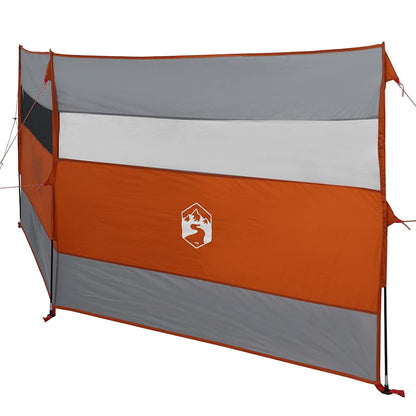 vidaXL Camping Windbreak Grey and Orange 340x130 cm Waterproof