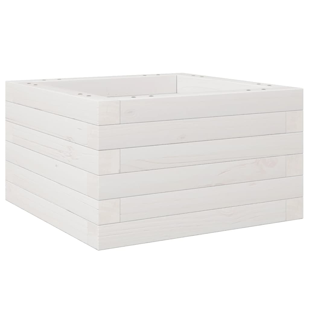 vidaXL Garden Planter White 40x40x23 cm Solid Wood Pine