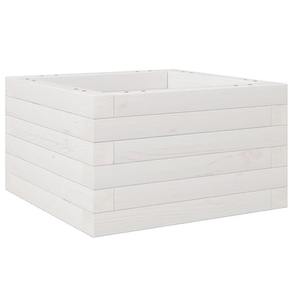 vidaXL Garden Planter White 40x40x23 cm Solid Wood Pine