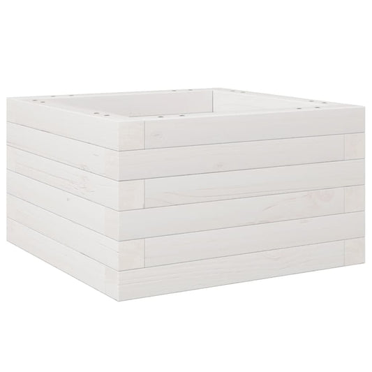 vidaXL Garden Planter White 40x40x23 cm Solid Wood Pine