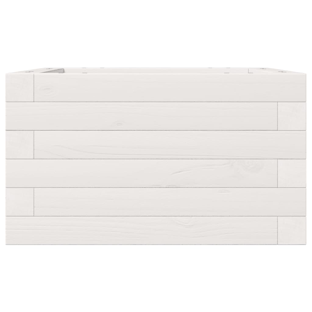 vidaXL Garden Planter White 40x40x23 cm Solid Wood Pine