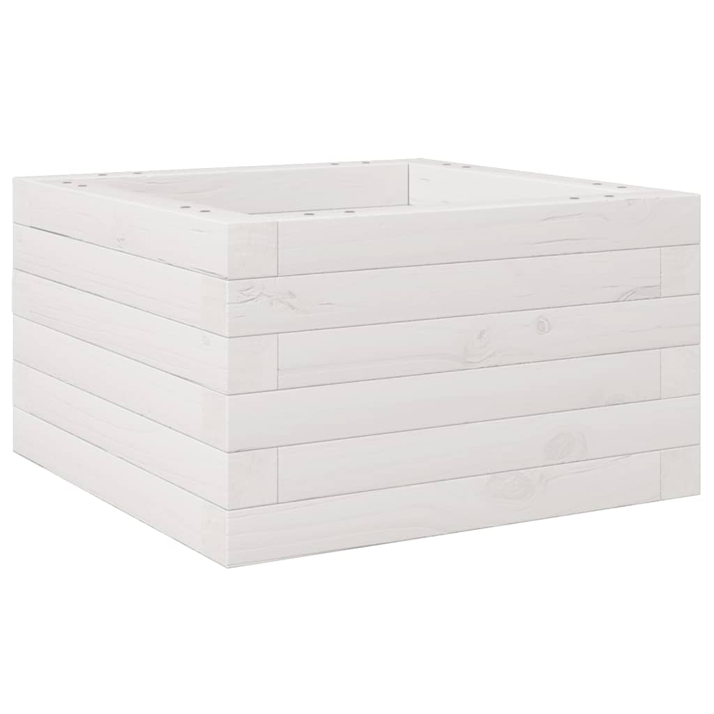 vidaXL Garden Planter White 40x40x23 cm Solid Wood Pine