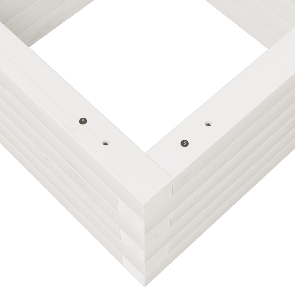 vidaXL Garden Planter White 40x40x23 cm Solid Wood Pine