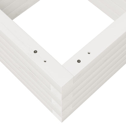 vidaXL Garden Planter White 40x40x23 cm Solid Wood Pine