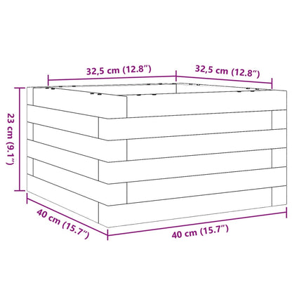 vidaXL Garden Planter 40x40x23 cm Solid Wood Douglas