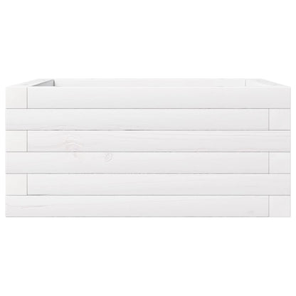 vidaXL Garden Planter White 50x50x23 cm Solid Wood Pine