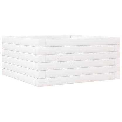 vidaXL Garden Planter White 50x50x23 cm Solid Wood Pine