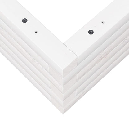 vidaXL Garden Planter White 50x50x23 cm Solid Wood Pine