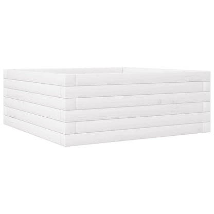 vidaXL Garden Planter White 60x60x23 cm Solid Wood Pine