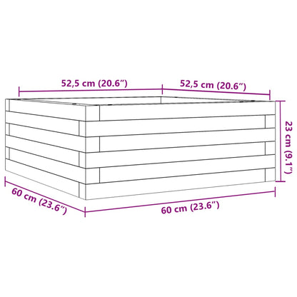 vidaXL Garden Planter 60x60x23 cm Solid Wood Douglas