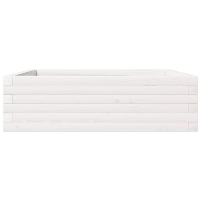 vidaXL Garden Planter White 80x80x23 cm Solid Wood Pine