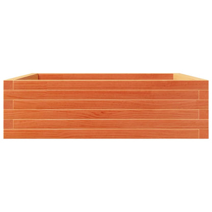 vidaXL Garden Planter Wax Brown 80x80x23 cm Solid Wood Pine