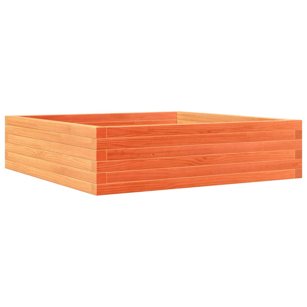 vidaXL Garden Planter Wax Brown 90x90x23 cm Solid Wood Pine