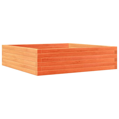 vidaXL Garden Planter Wax Brown 90x90x23 cm Solid Wood Pine
