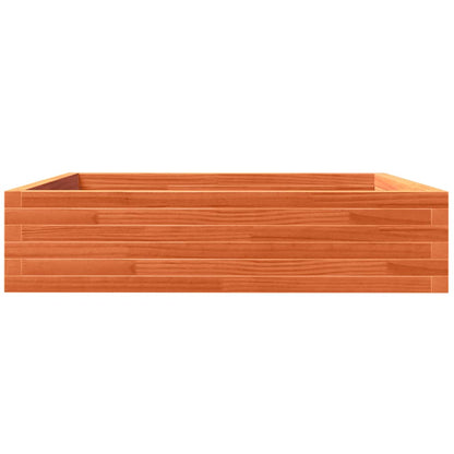 vidaXL Garden Planter Wax Brown 100x100x23 cm Solid Wood Pine