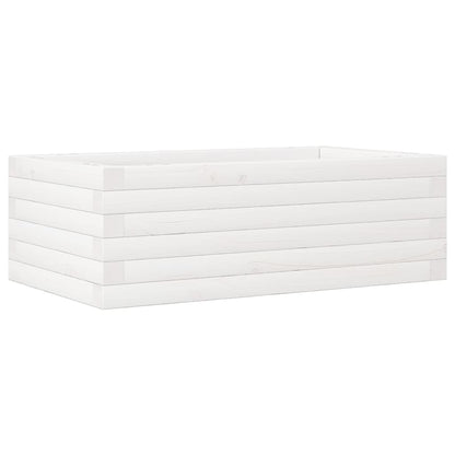 vidaXL Garden Planter White 70x40x23 cm Solid Wood Pine