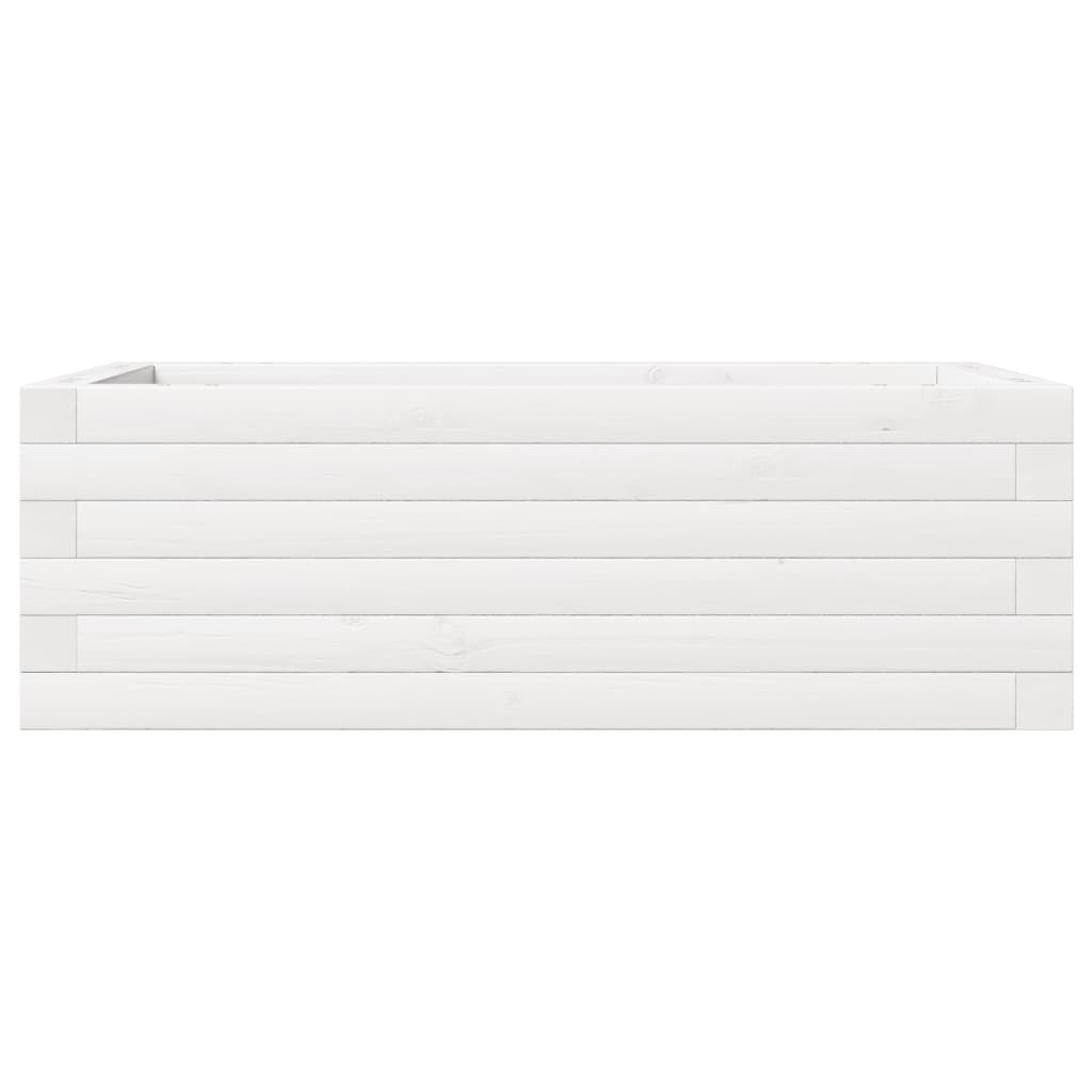 vidaXL Garden Planter White 70x40x23 cm Solid Wood Pine