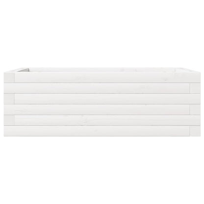 vidaXL Garden Planter White 70x40x23 cm Solid Wood Pine