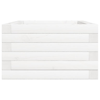 vidaXL Garden Planter White 70x40x23 cm Solid Wood Pine