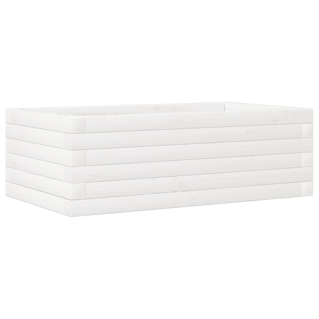 vidaXL Garden Planter White 70x40x23 cm Solid Wood Pine