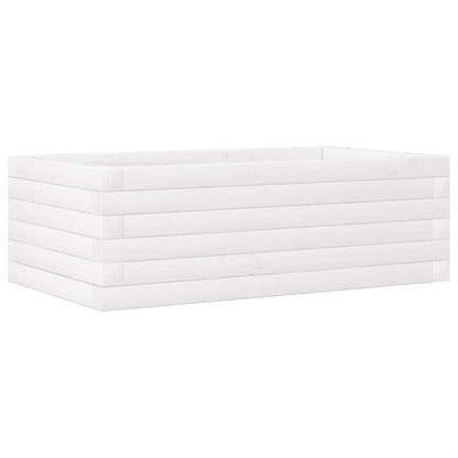 vidaXL Garden Planter White 70x40x23 cm Solid Wood Pine