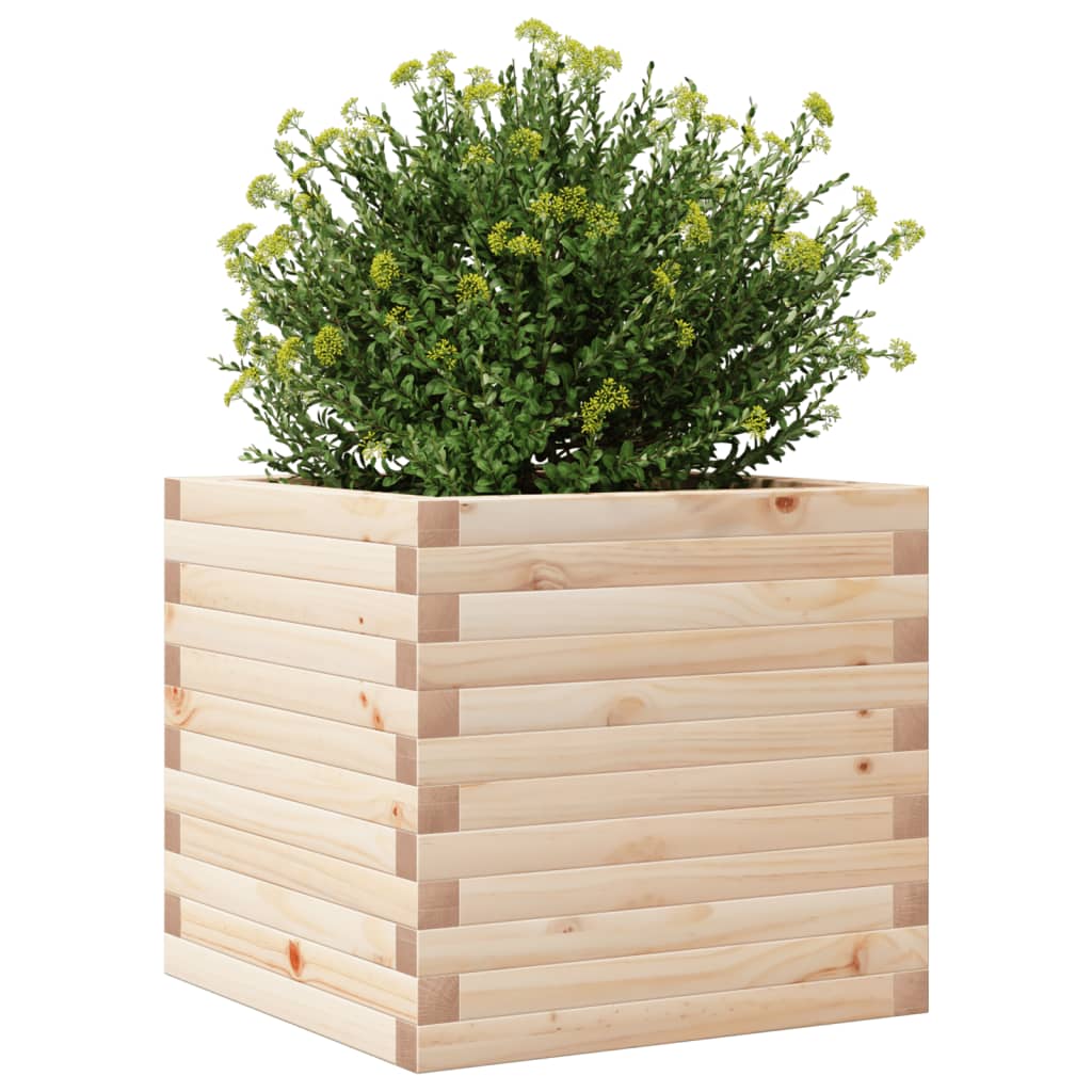vidaXL Garden Planter 50x50x45.5 cm Solid Wood Pine
