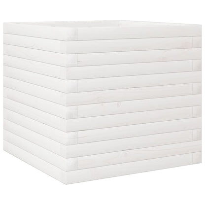 vidaXL Garden Planter White 50x50x45,5 cm Solid Wood Pine
