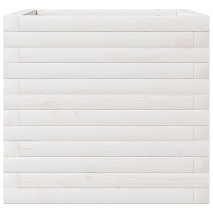 vidaXL Garden Planter White 50x50x45,5 cm Solid Wood Pine