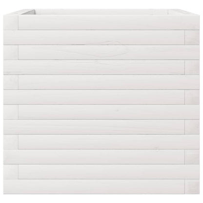 vidaXL Garden Planter White 50x50x45,5 cm Solid Wood Pine