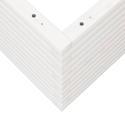 vidaXL Garden Planter White 50x50x45,5 cm Solid Wood Pine
