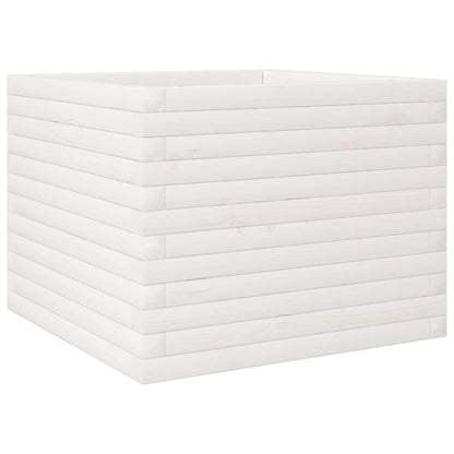 vidaXL Garden Planter White 60x60x45.5 cm Solid Wood Pine