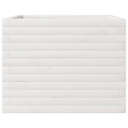 vidaXL Garden Planter White 60x60x45.5 cm Solid Wood Pine