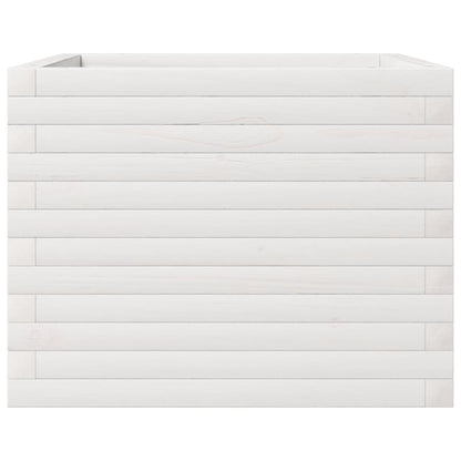 vidaXL Garden Planter White 60x60x45.5 cm Solid Wood Pine