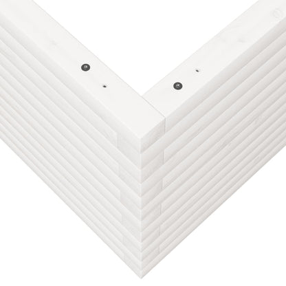 vidaXL Garden Planter White 60x60x45.5 cm Solid Wood Pine