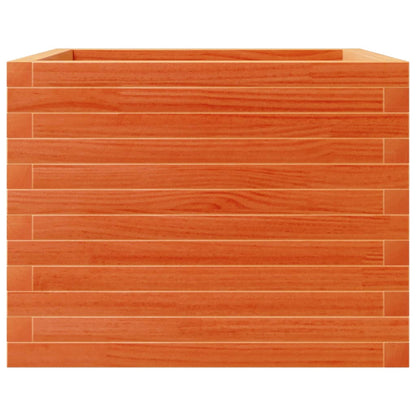 vidaXL Garden Planter Wax Brown 60x60x45.5 cm Solid Wood Pine