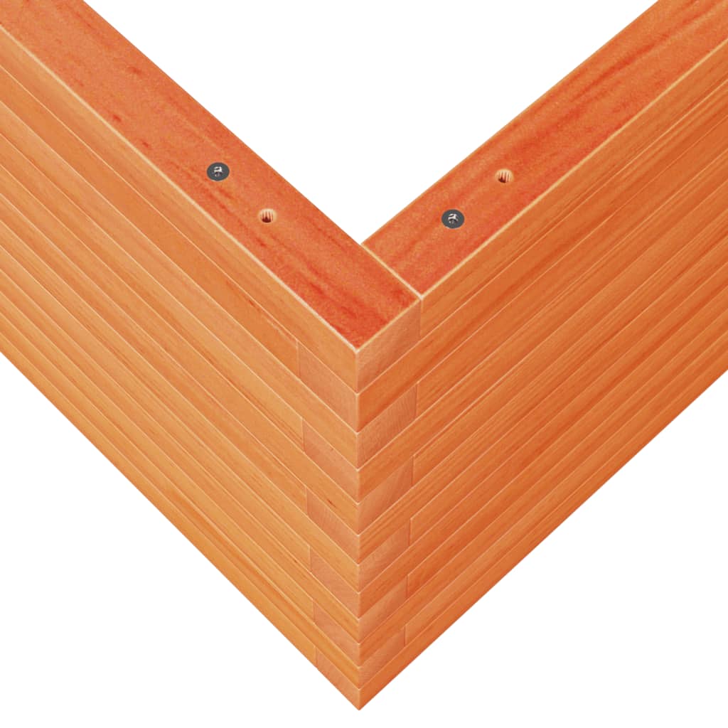 vidaXL Garden Planter Wax Brown 60x60x45.5 cm Solid Wood Pine