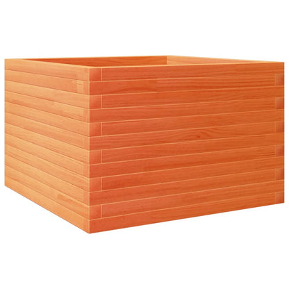 vidaXL Garden Planter Wax Brown 70x70x45,5 cm Solid Wood Pine