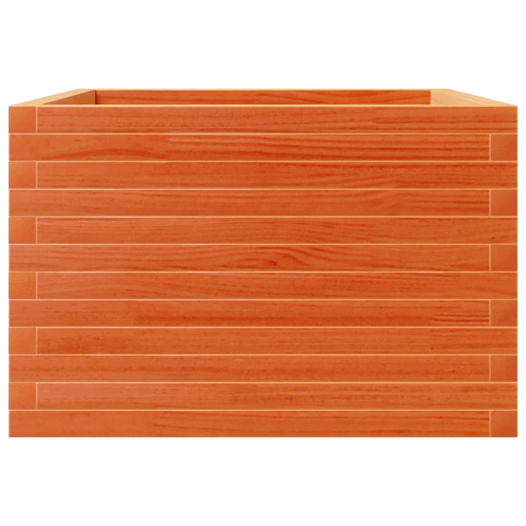 vidaXL Garden Planter Wax Brown 70x70x45,5 cm Solid Wood Pine