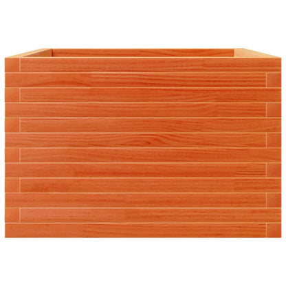 vidaXL Garden Planter Wax Brown 70x70x45,5 cm Solid Wood Pine