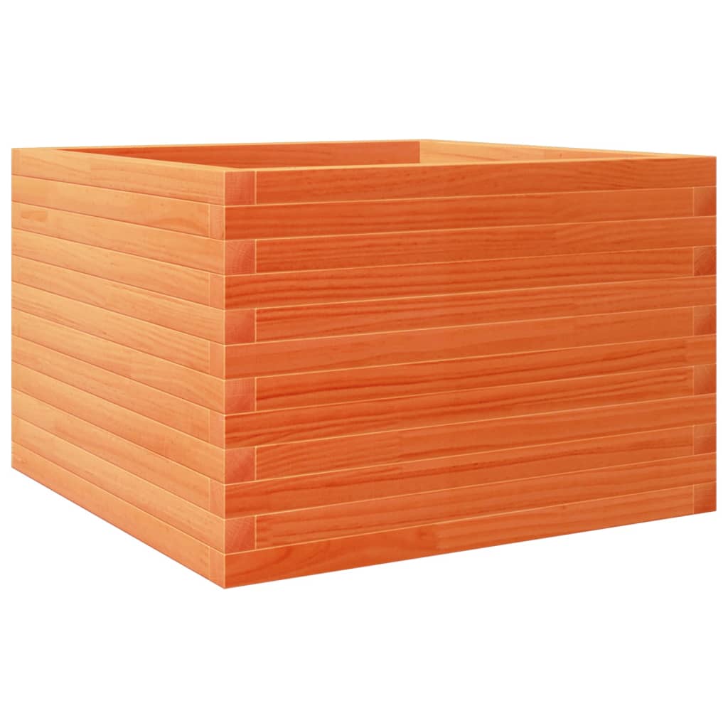 vidaXL Garden Planter Wax Brown 70x70x45,5 cm Solid Wood Pine