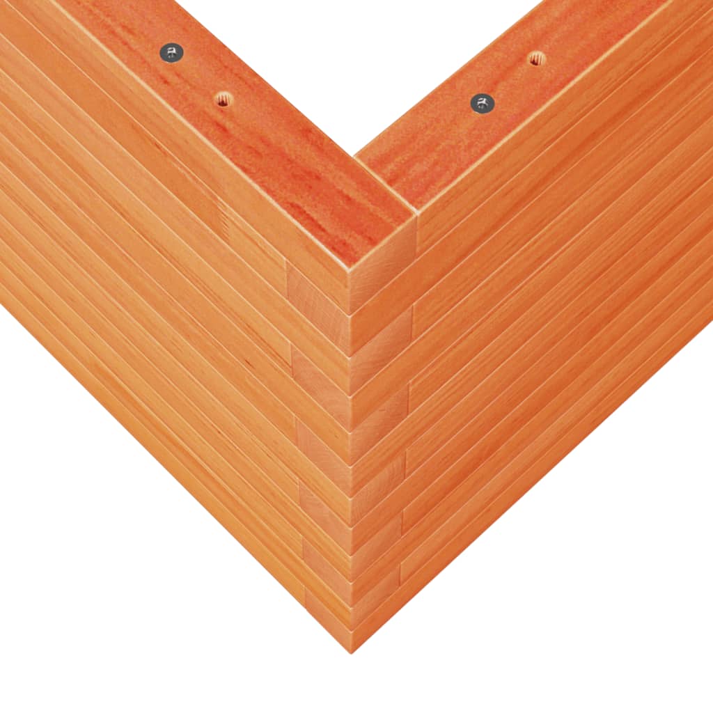 vidaXL Garden Planter Wax Brown 70x70x45,5 cm Solid Wood Pine