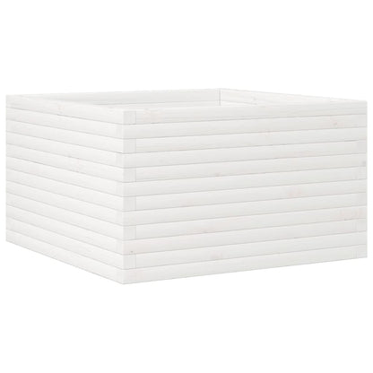 vidaXL Garden Planter White 80x80x45,5 cm Solid Wood Pine