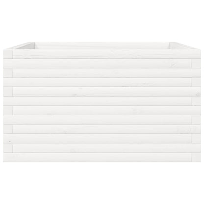 vidaXL Garden Planter White 80x80x45,5 cm Solid Wood Pine