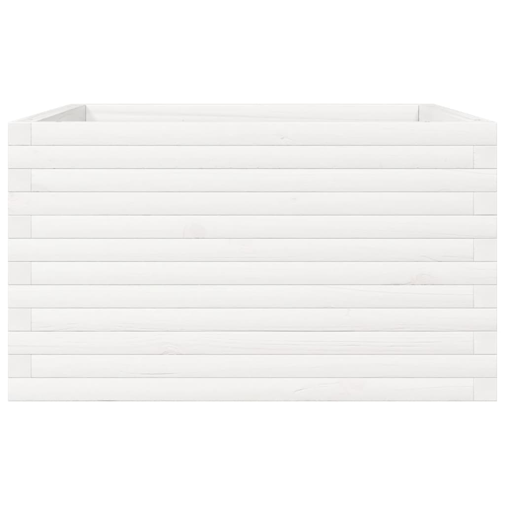 vidaXL Garden Planter White 80x80x45,5 cm Solid Wood Pine