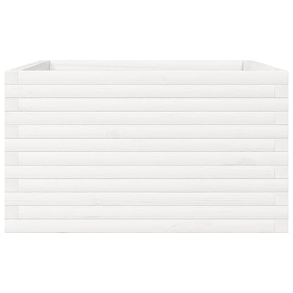 vidaXL Garden Planter White 80x80x45,5 cm Solid Wood Pine