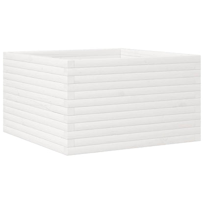 vidaXL Garden Planter White 80x80x45,5 cm Solid Wood Pine