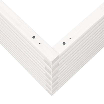 vidaXL Garden Planter White 80x80x45,5 cm Solid Wood Pine