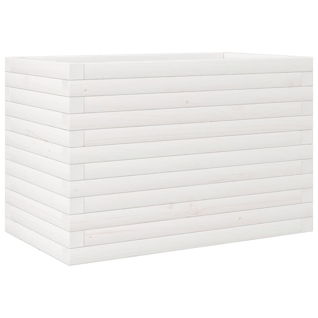 vidaXL Garden Planter White 70x40x45,5 cm Solid Wood Pine